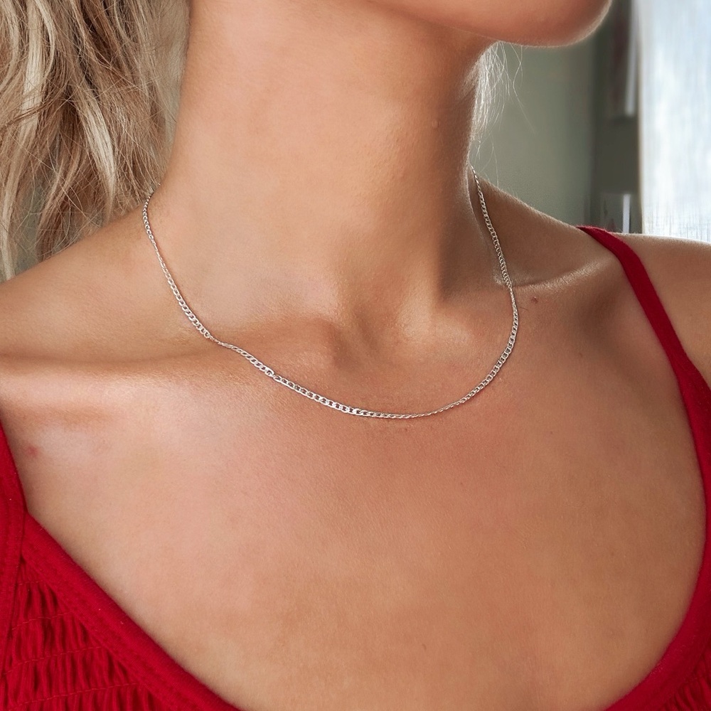 925 Silver Chain Necklace 9in